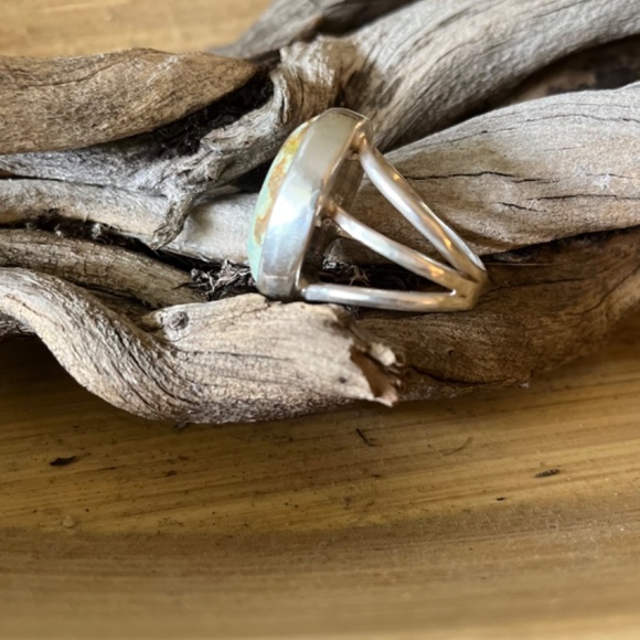 Sterling Silver Turquiose Ring size 8 - Picture 3 of 6